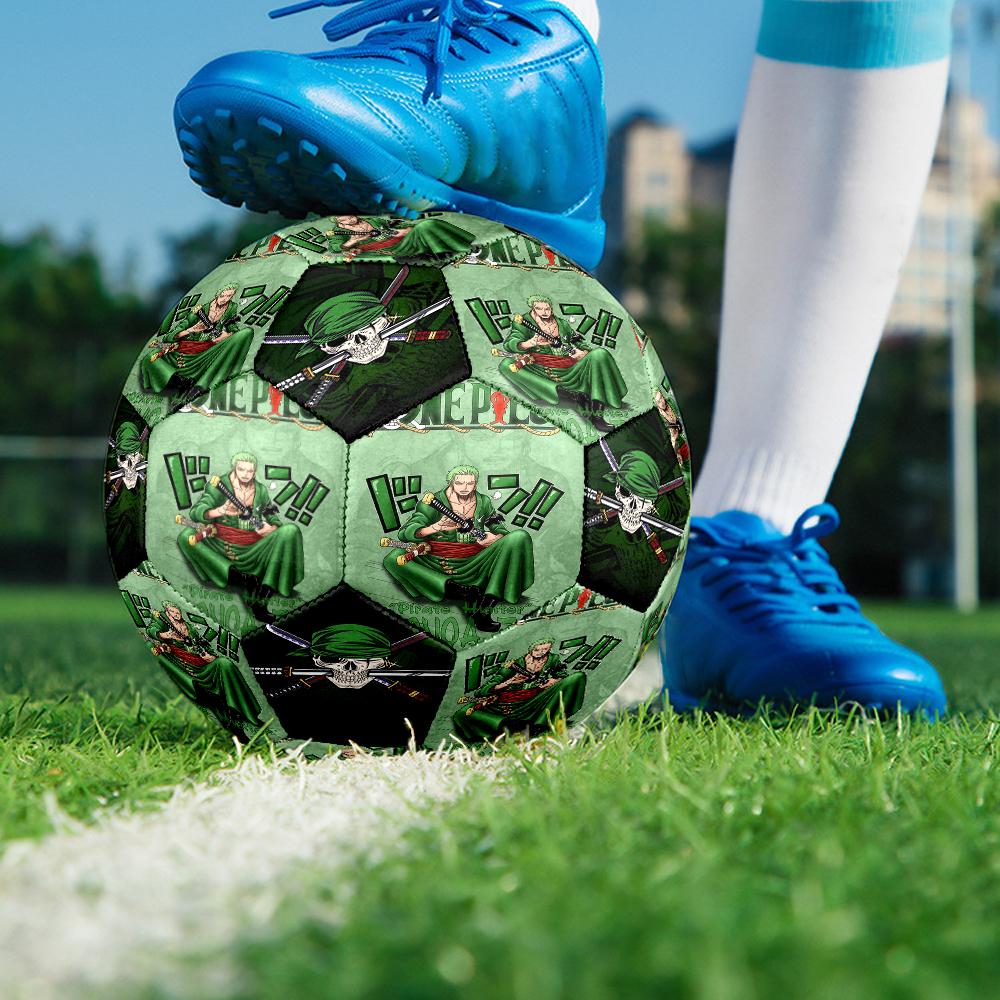 1pc Roronoa Zoro One Piece Football Soccer Ball Size 5 Indoor Soccer Ball Fashion Colorful  Backyard Game -Great For Sports Fans Gift HE29