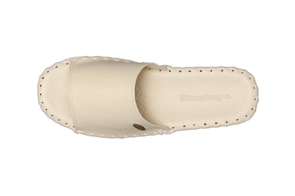 Pansy 9553 Antibacterial Indoor Size Ivory Women's Hand-Knitted Slippers, Small,