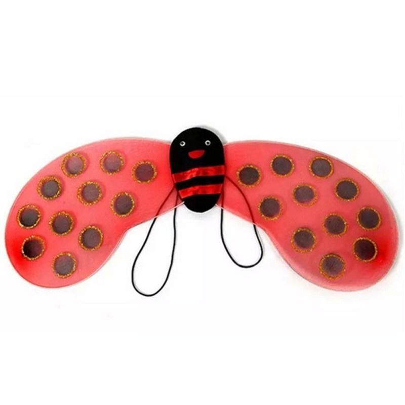 3/4Pcs Little Bee Children Performance Costume Yellow Red Dance Skirt Set Birthday Party Bee Elf Headwear Wings Wand Outfit
