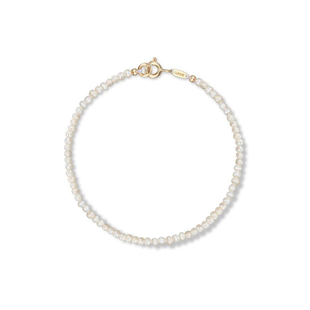 14K Classic Freshwater Pearl Bracelet (14K Gold) Lfb01