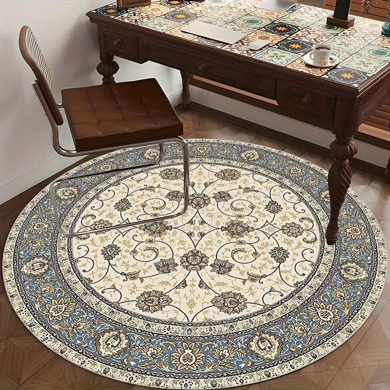 Ethnic Style Round Floor Mat Mandala Living Room Coffee Table Blanket Home Bedroom Bedside Blanket Hotel Guesthouse Carpet