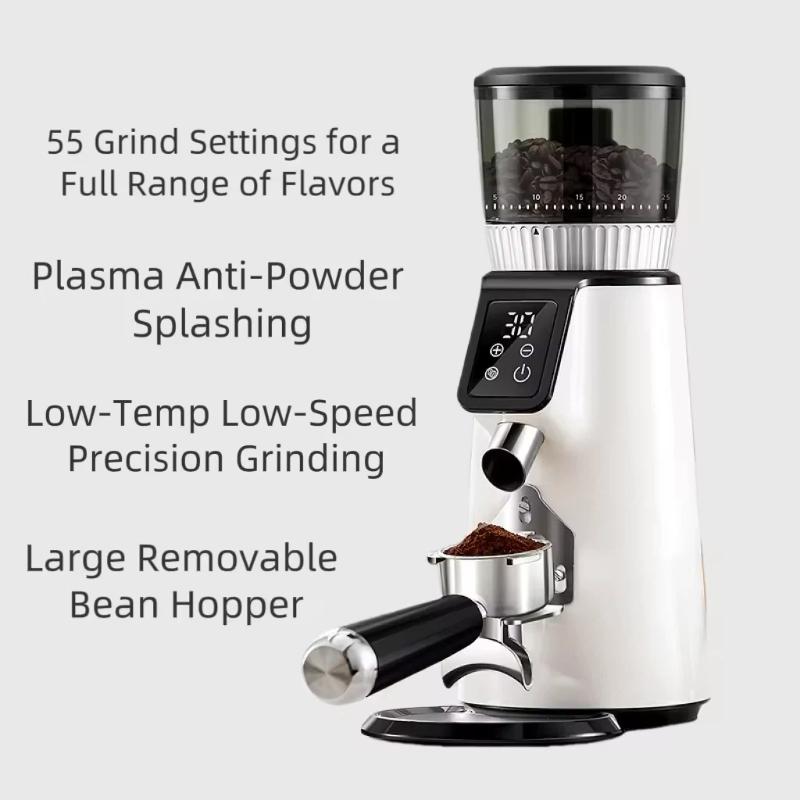 Molinillo de Café Eléctrico, Molinillo Dosificador Totalmente Automático para Uso Doméstico y Comercial