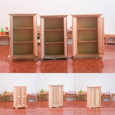1:12 Dollhouse Miniature Wardrobe Locker Storage Vertical Cabinet Bedroom Decor