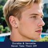 MomentWish Moissanite Earrings for Women and Men, 0.6-2ct D Color, Sterling Silver 925, Hypoallergenic, Unisex, Diamond Earrings, Popular Gift