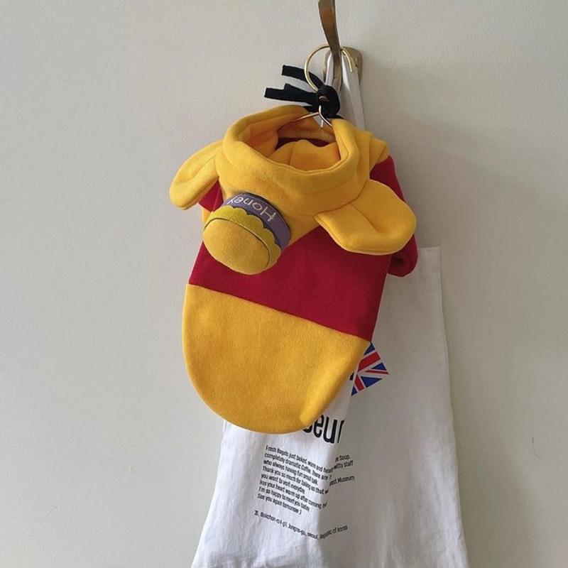 Pet Clothing Winnie The Pooh Transformed Into Dog Sweatshirt Thin Cat Two-legged Small and Medium-sized Dog Funny Clothes