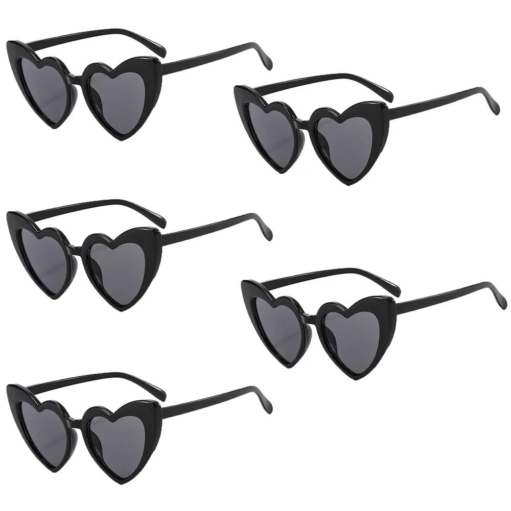 5Pc Bachelorette Party Sunglasses Bride To Be Bridesmaid Gift Heart Shaped Glasses Wedding Bridal Showe Hen Party Decoration