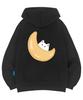 Fleece-Lined H-Neck Cat In The Moon Hoodie Unisex Big Sizes M~4Xl