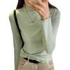 Half High Collar Base Shirt Women's Slim Fit Spring Korean Version Top Long Sleeved T-shirt