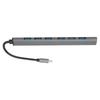 7 in 1 Type C Hub Aluminium Alloy Docking Station Multiport Adapter Dongle Plug and Play for PC