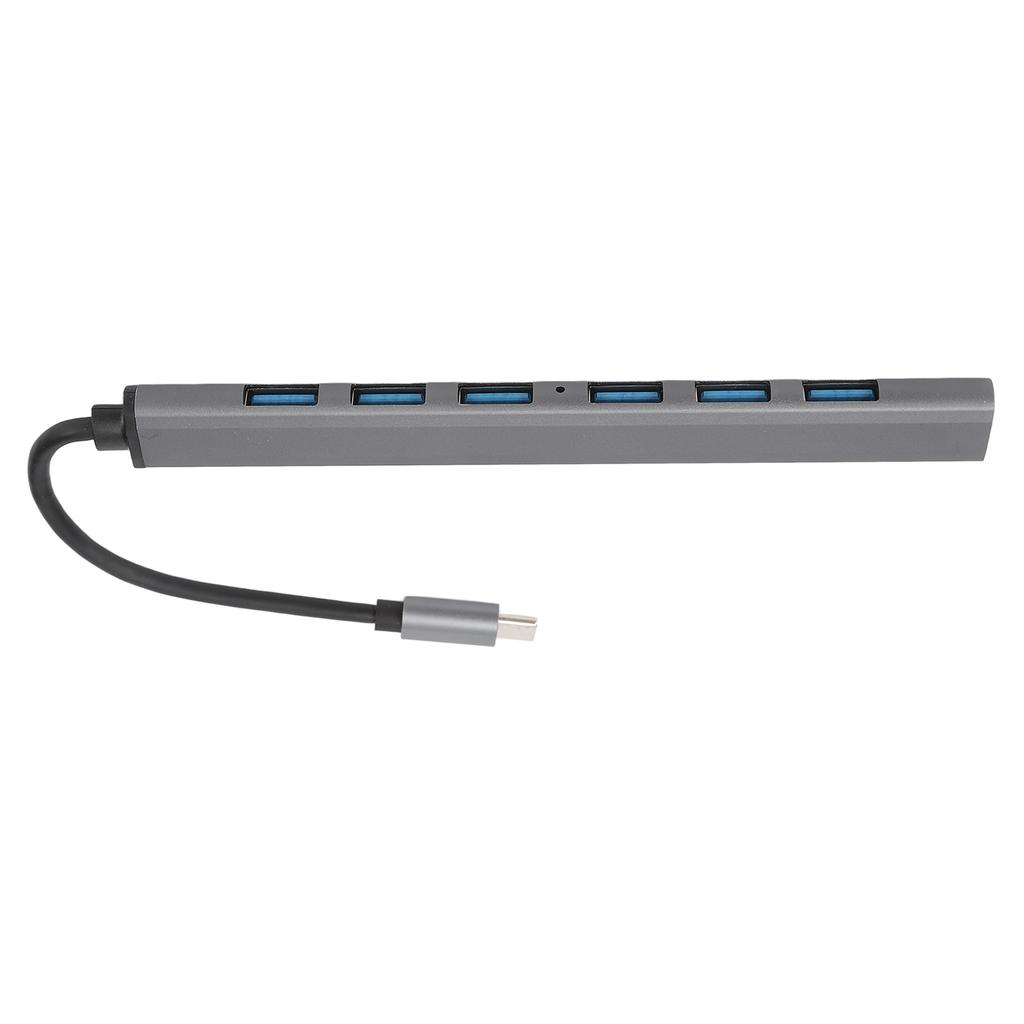 7 in 1 Type C Hub Aluminium Alloy Docking Station Multiport Adapter Dongle Plug and Play for PC