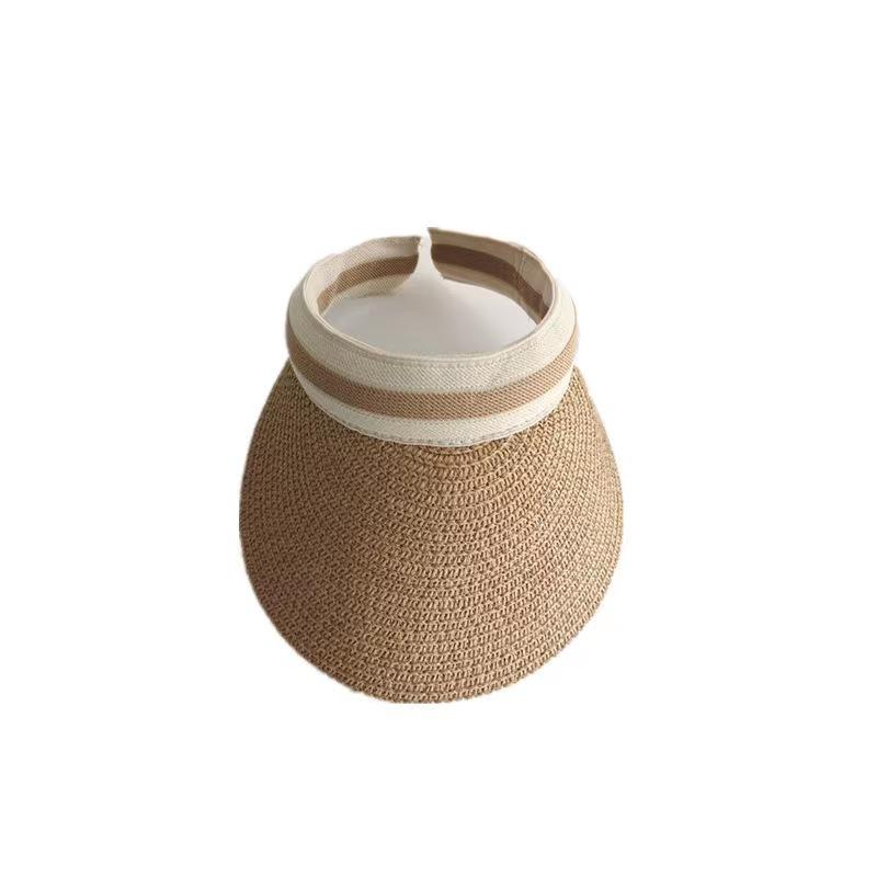 Hat Women's Summer Straw Hat Empty Top Sun Hat Versatile Sunscreen UV Protection Beach Sun Hat