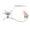 Camping Stove Burner Converter Stainless Steel Gas Cartridge Adapter Camping Stove Adapter Hiking Cookware Accessory
