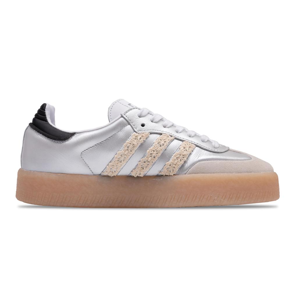 Adidas Originals SAMBAE Silver Girlish Abrasion Resistant Low top Skateboard Shoes Women's IG5744(Team348-)