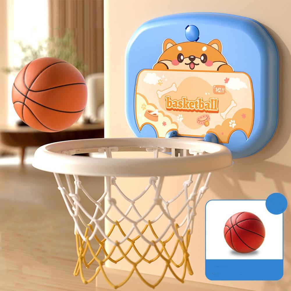 

Foldable Baby Basketball Toy Set Cartoon Animal Kids Basketball Set Outdoor Sports Style 1