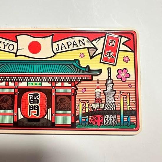 Tokyo scenery refrigerator magnet 126cm traditional Japanese motifs Kaminarimon Mount Fuji Tower design red