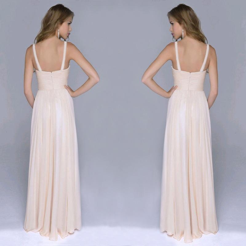 Women's Evening Dress Wish Chiffon Sequined Suspender Dress