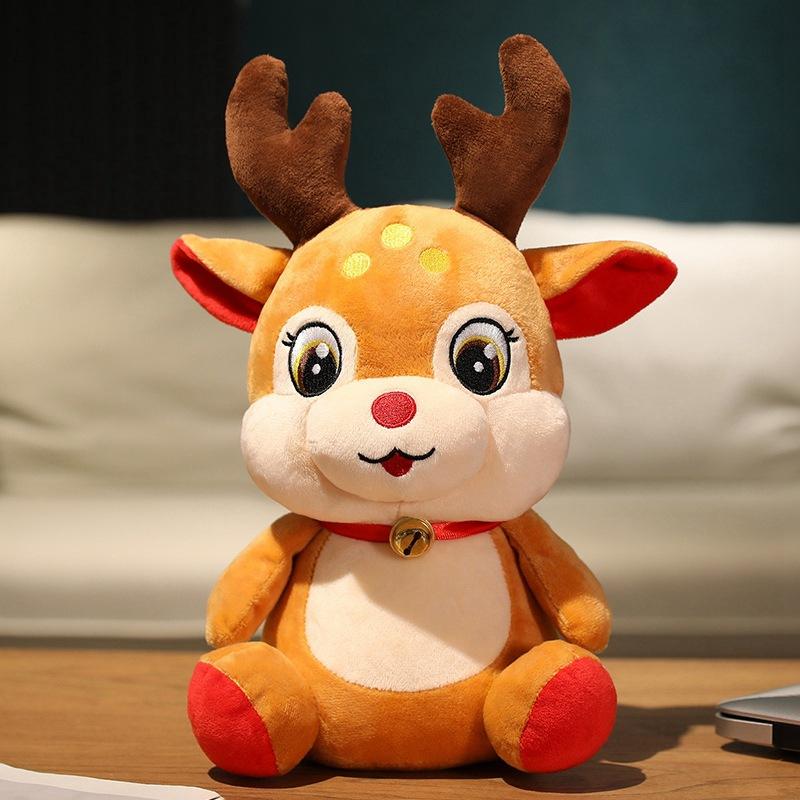 Santa Claus Doll Plush Toy Elk Doll Christmas Gift Children'S Doll For Girls
