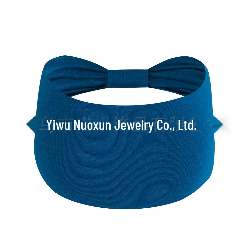 Elastic Wide Side Sports Headband: European & American Style, Sweat-Absorbing, Fashionable Hair Accessories
