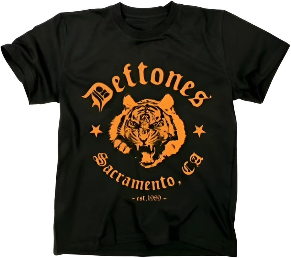 

Deftones Men s Tiger Slim-Fit T-Shirt Black | Officially Licensed Merchandise 5XL різнокольоровий