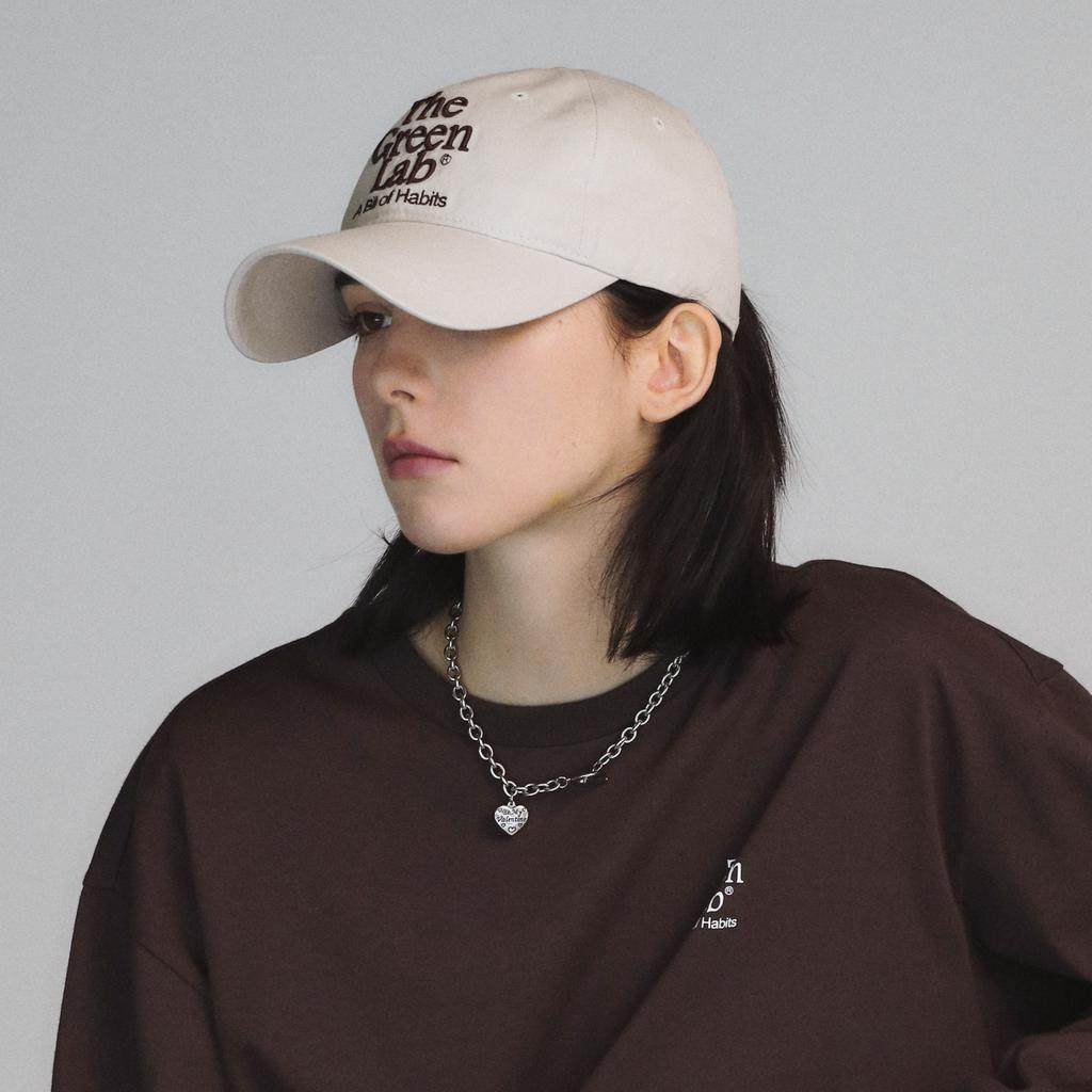THE GREEN LAB Embroidered Washed Ball Cap [Light Beige]