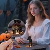 Witchcraft Cat, Mystery Cat Sitting On A Skeleton, Poisonous Rose  Statue 3D Cat Skeleton Decoration