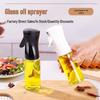 220ml Glass Oil Spray Bottle - Transparent, Push-Type, Empty Squeeze Bottle