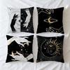 Cushion Cover Print Soft Celestial Case Sofa Living Hands Room Home Comfortable Office Decor Sun Protective Pillow Moon Covers