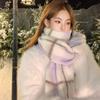 Korean Style Winter Cashmere Scarves Checkered Women Shawl Casual Wool Tassel Scarf  Autumn