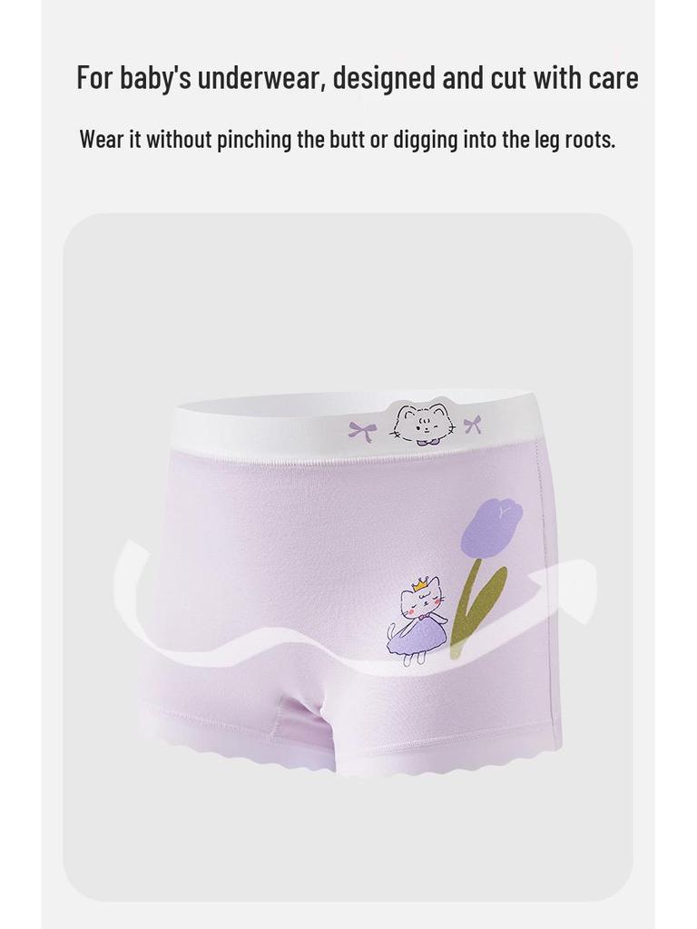 Reine Baumwoll-Boxershorts für Mädchen - Kein Hochrutschen, Ideal für Kinder und Teenager