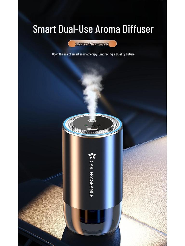 Dual-Use Smart Car & Home Aromatherapy Diffuser with Atmosphere Light & Deodorizer