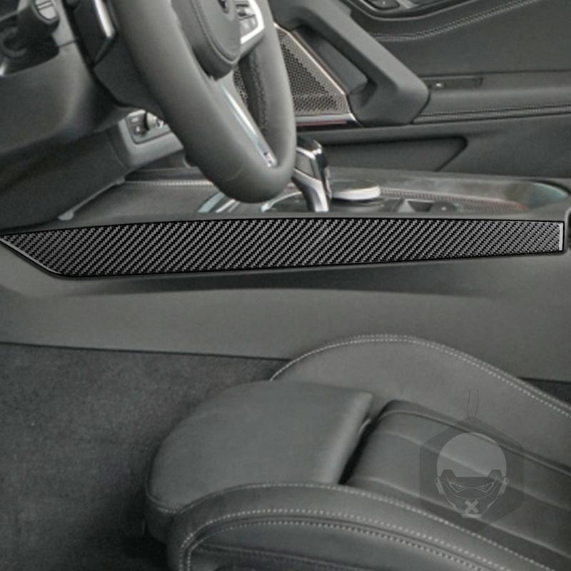 For BMW Z4 G29 - Car Accessories Carbon Fiber Gear Shift Panel Both Side Strips Interior Cover Trim Sticker Modification