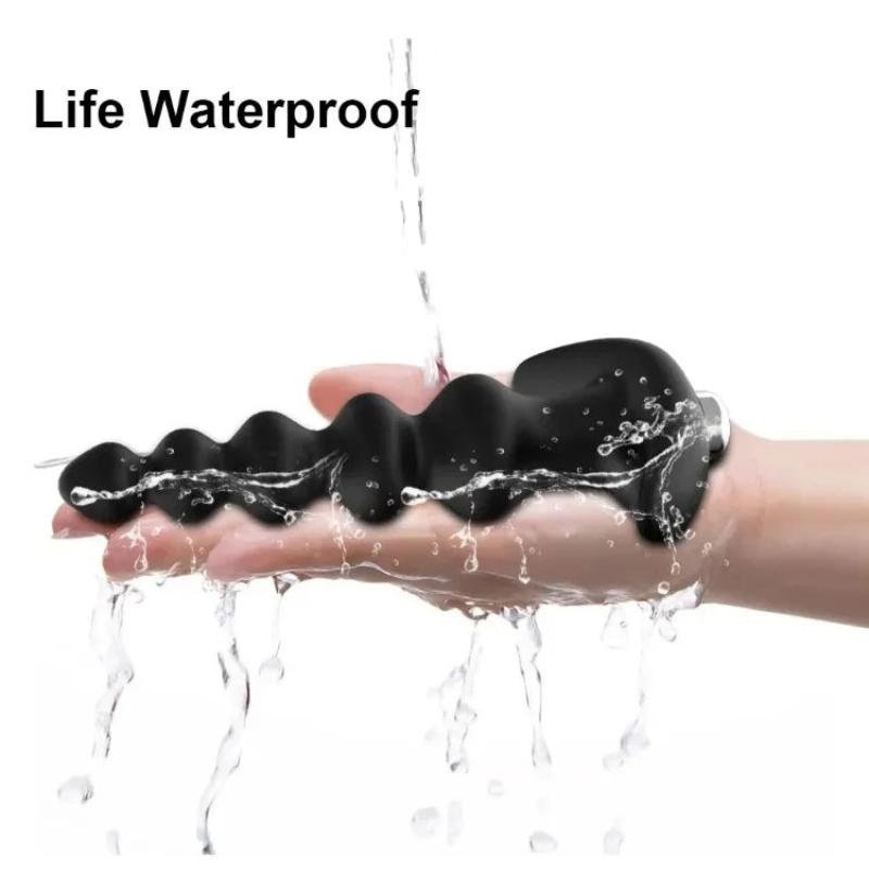 Anal Plug Vibrator Men's Prostate Massager Anal Stimulation Pull Beads Dildo G-spot Breast Masturbator Soft Silicone Fart Plugs