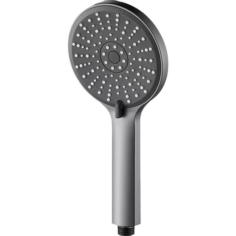 Black Lotus High-Pressure Shower Head with Five Functions and Large Panel