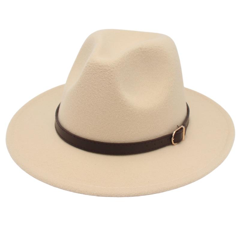 European And American Style Small Belt Top Hat Model Wears And Takes Pictures, Big-Brimmed Jazz Hat Modifies Face Shape, Ethnic Style Men'S And