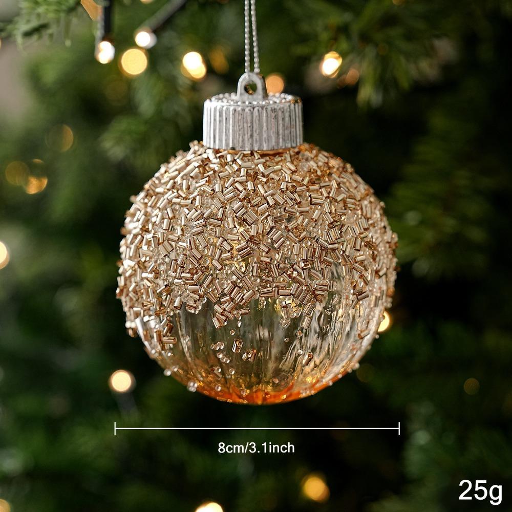 Sequin Christmas Ornament Plastic Ball Tree Hanging Decor Christmas Tree Decor