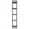 5 Shelf Bookshelf 60 X 30 X 180 Cm Reclaimed Wood Brown