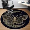 1pc Moon Moth Office Round Area Rug, Indoor Mat Suitable For Office, Under Office Chairs Bedroom Living Room Home Decor, Room Deco