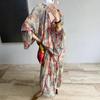 Available: French-Style Floral V-Neck Long Sleeve Dress
