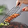 Convenient Hot Dog Cooking Rack Stainless Steel BBQ Accessory Hot Dog Holders Rack for Even Cooking and Grilling