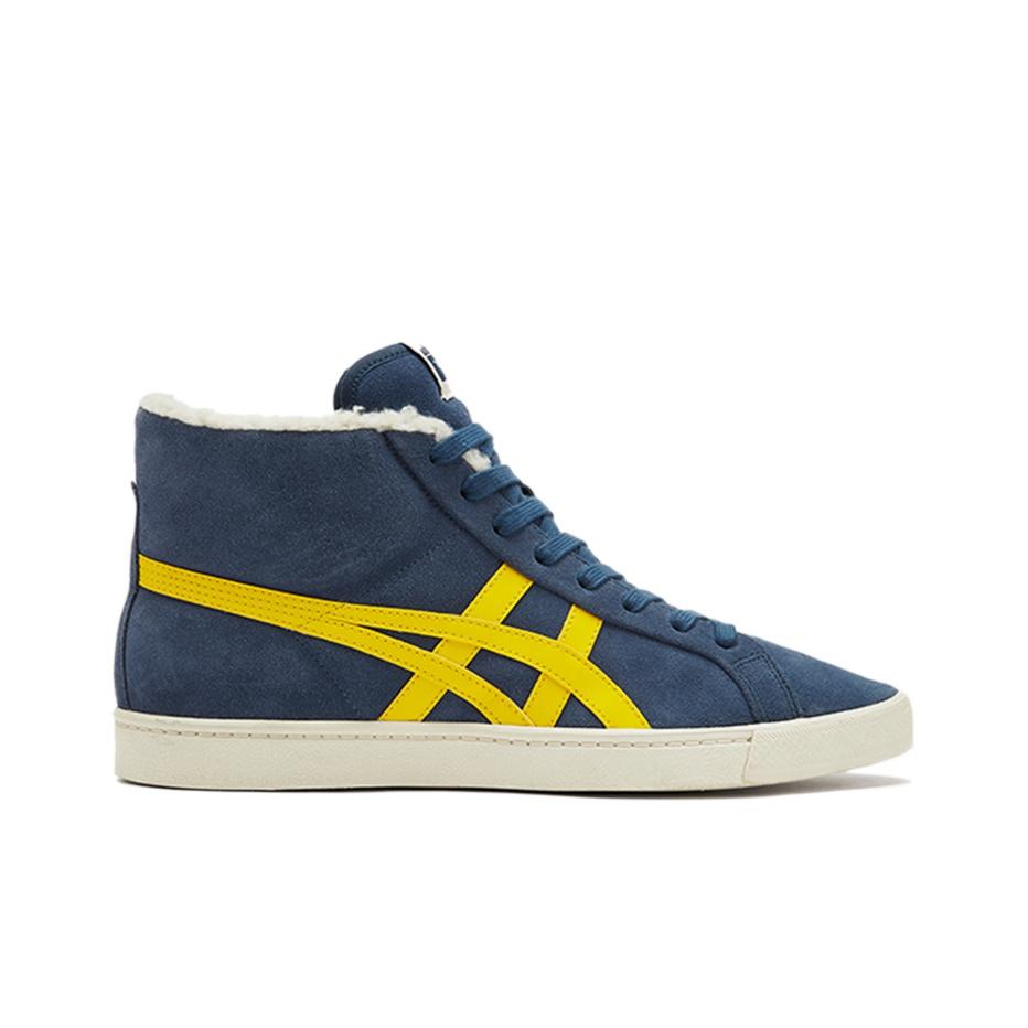 ONITSUKA TIGER Fabre Rb Synthetic Leather Color Block Plush Wear-Resistant Mid-Top Sneakers Unisex Sneakers Blue 1183B809-400
