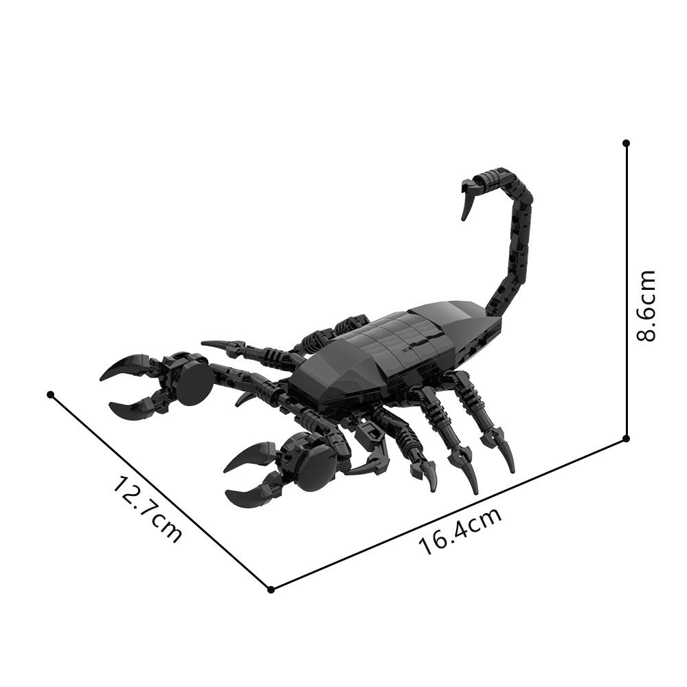 MOC Black Scorpion Model Building Blocks Horror Insect Scorpion Assembled Brick Toy DIY Creative Adult Gift