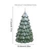 Christmas Tree Shaped Led Candles, Flameless Pillar Candles, Battery Operated Led Candle With 3D Flame Wick, Green Candles