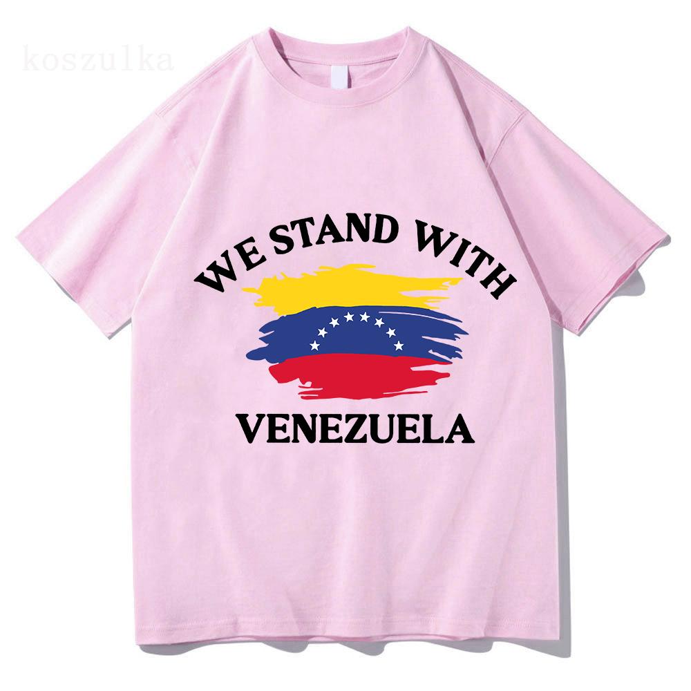 Freedom Venezuela T-shirt Short Sleeve Cotton Loose Male Tshirts Unisex Streetwear Casual O-neck Hip Hop Men T Shirt Print Tees