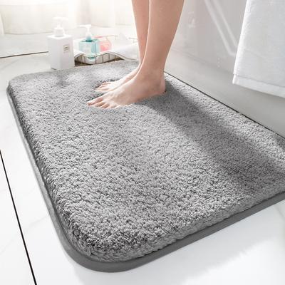 Super Thick Fluff Fiber Bath Mat Home Decoration Door Mat Non-Slip Absorbent Bathroom Doormat Super Soft Fiber Bath Rug