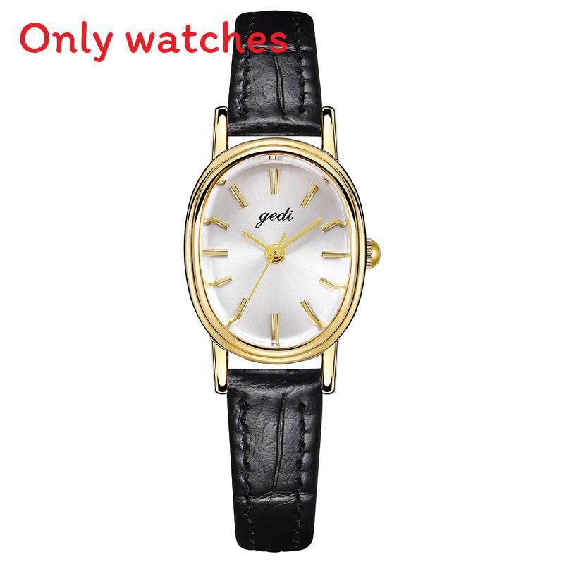 

Ladies Elegant Quartz Watch With Leather Strap For Casual Wear Gold White