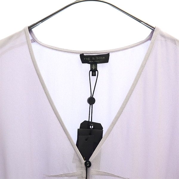 Unused Rag & Bone Short Sleeve Sheer Long Dress S Purple Women Used