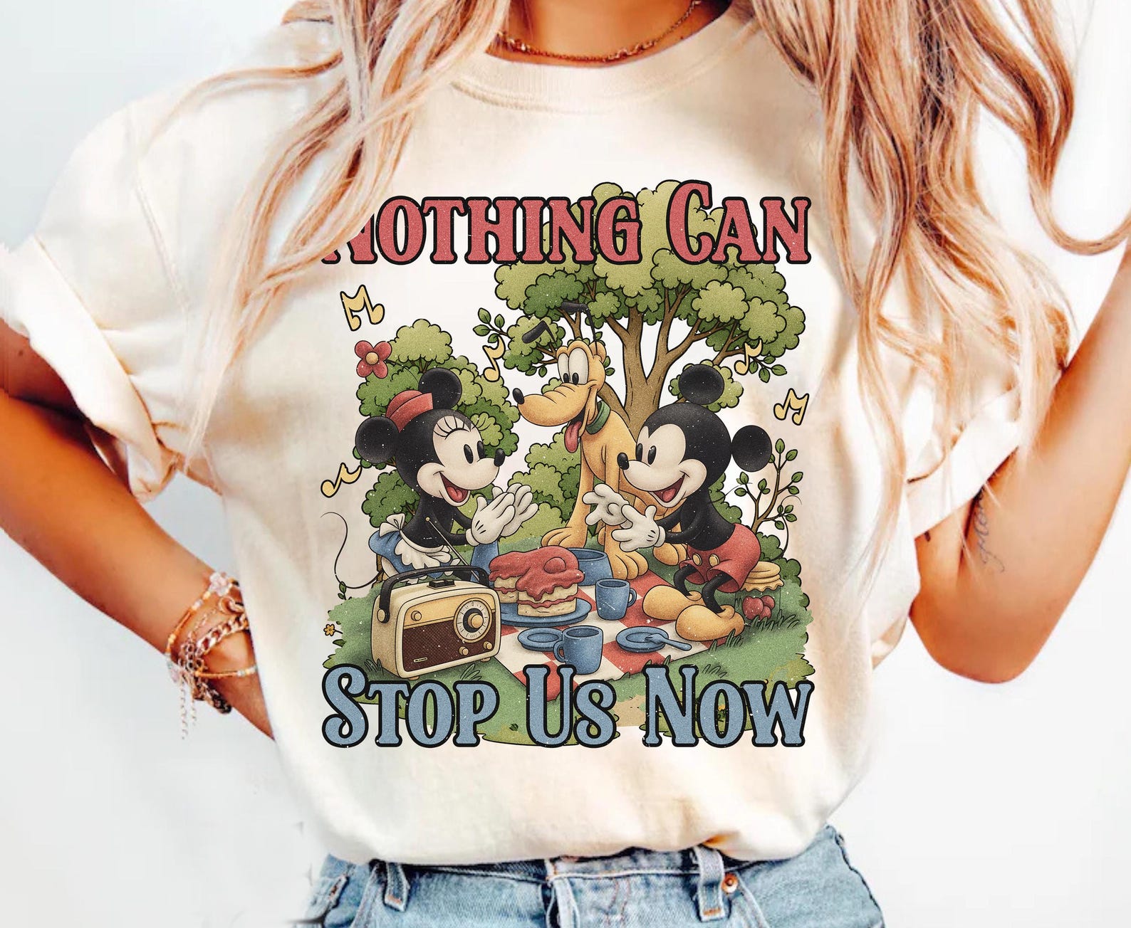 Mickey And Minnie Runaway Railway Shirt, Retro Disney Adventure Tee, Nothing Can Stop Us Now Graphic, Comfort Colors Family Trip Gift 3XL