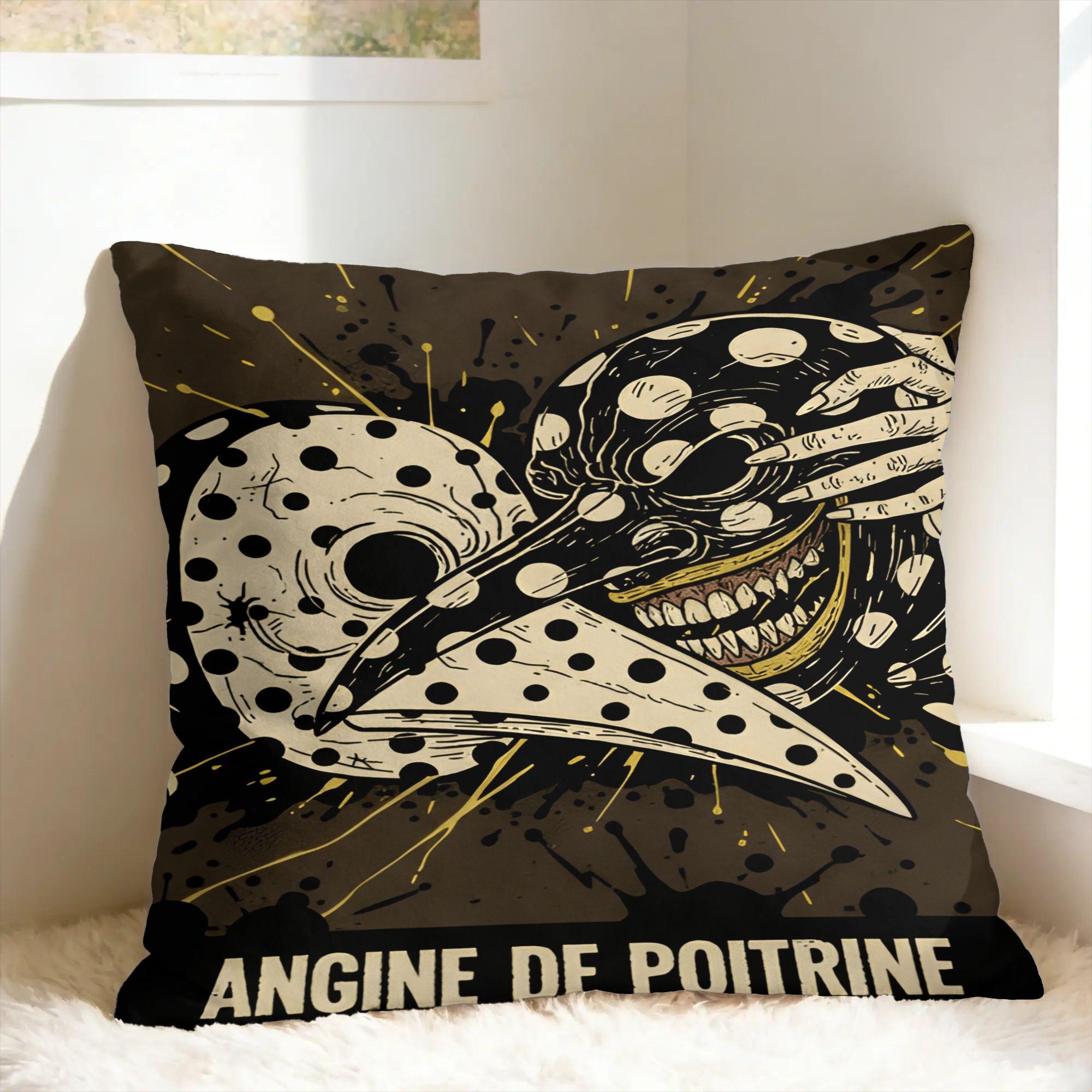 Fine Glasses Unisex Angine De Poitrine Band Pillowcases Cute Funny Pillow Case For Couch Sofa Bedroom Comfy Pillow Cover