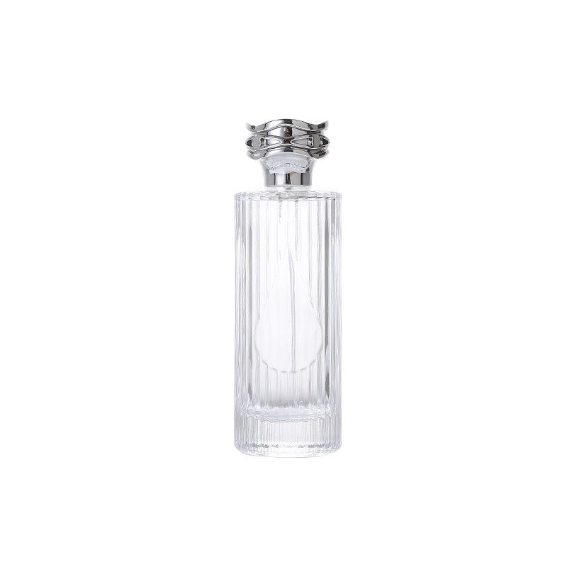 150ml Transparent Square Glass Perfume Bottle - Refillable and Portable Cosmetic Container