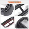 A87Q-For Honda Pilot  2024 ABS Carbon Fiber Car Rear Air Vent Outlet Frame Cover Trim Sticker Accessories
